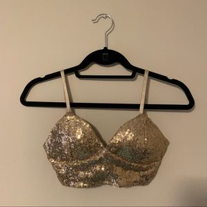 Gold Sequin Bralette ☑️